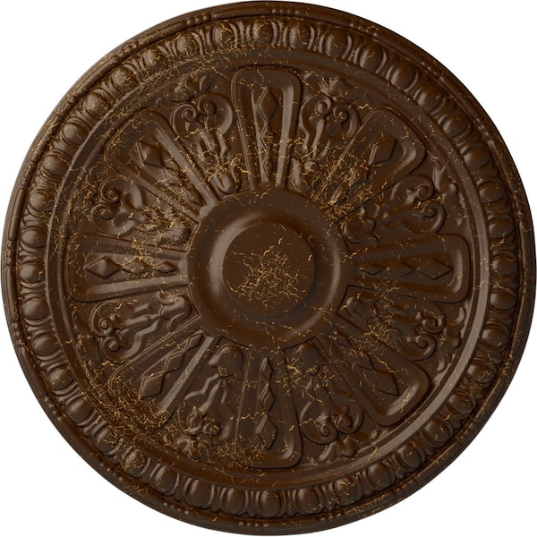 Ekena Millwork Raymond Ceiling Medallion (Fits Canopies up to 5 3/8"), 18"OD x 1 1/4"P, Root Beer Crackle CM18RA2RBC - main